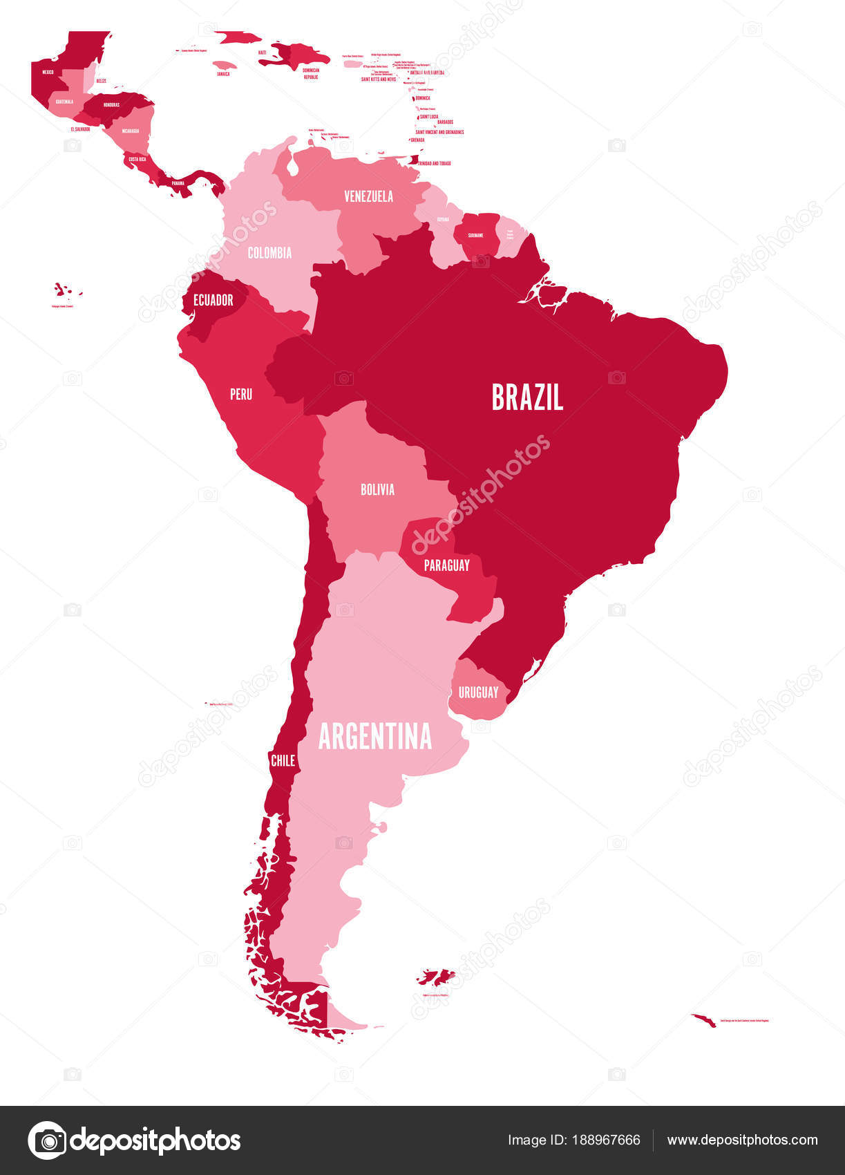 Political Map Of Latin America - Maps For You