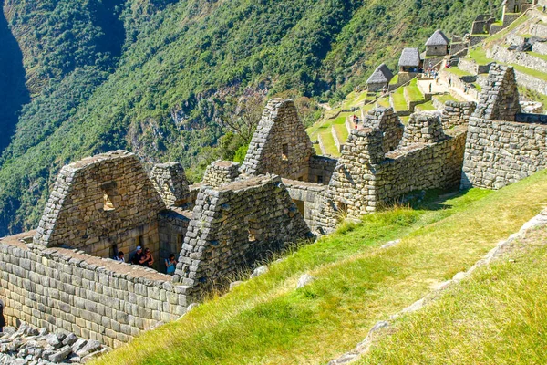 Terrazas de Machu Picchu Ciudad Inca Perdida en Perú, América del Sur — Foto de Stock