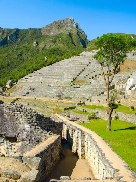 Terrazas de Machu Picchu Ciudad Inca Perdida en Perú, América del Sur —  Fotos de Stock