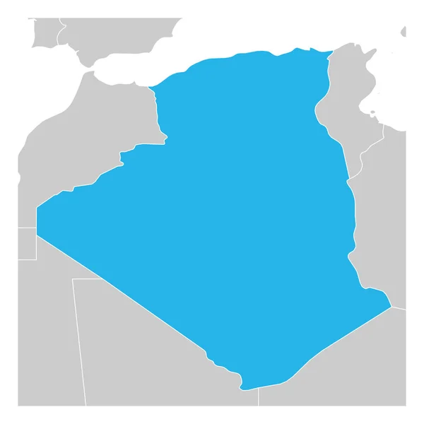 近隣諸国で強調表示されたアルジェリアグリーンの地図 — ストックベクタ