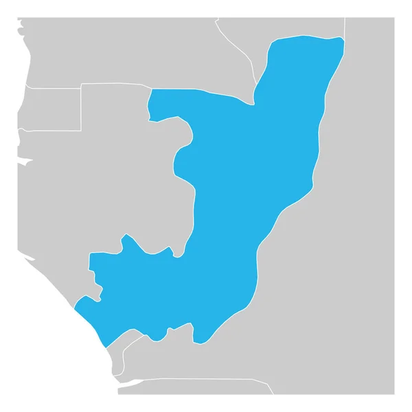 近隣国で強調表示されたコンゴグリーン共和国の地図 — ストックベクタ