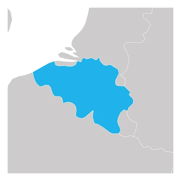 近隣諸国で強調表示されたベルギーグリーンの地図 — ストックベクタ