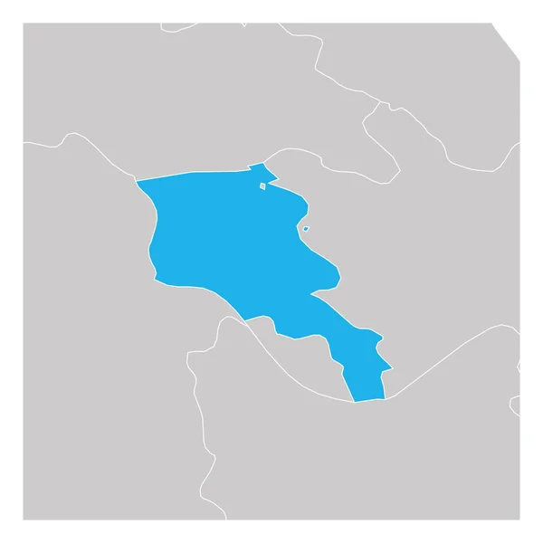 Mappa di Armenia verde evidenziato con i paesi vicini — Vettoriale Stock