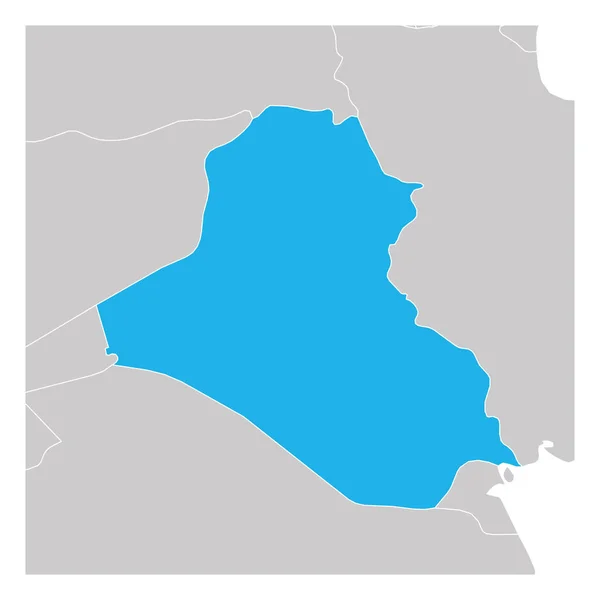 Kaart van Irak groen gemarkeerd met buurlanden — Stockvector