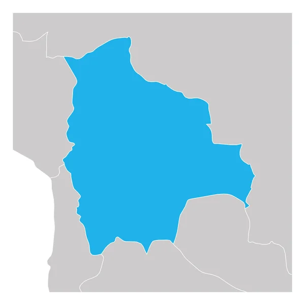 近隣諸国で強調表示されたボリビアグリーンの地図 — ストックベクタ