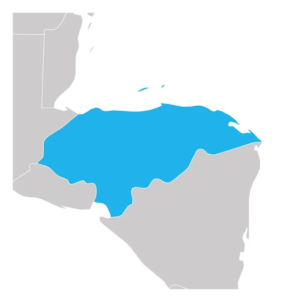 Χάρτης πράσινου της Ονδούρας επισημασμένο με γειτονικές χώρες — Διανυσματικό Αρχείο