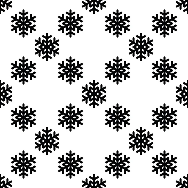 Seamless pattern of snowflakes. Christmas or winter theme vector background — Stock Vector