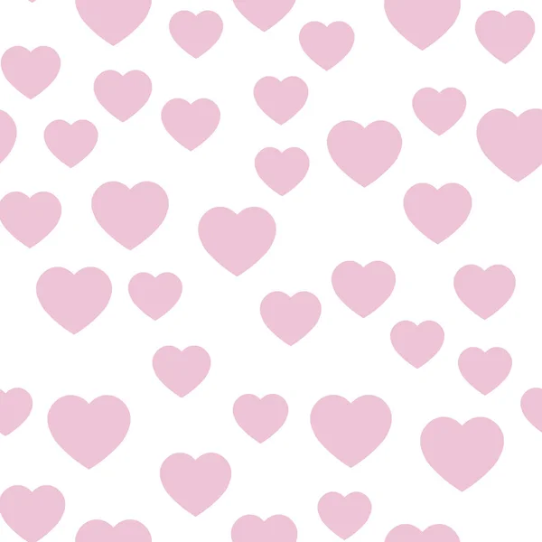 Pink hearts seamless pattern. Random scattered hearts background. Love or Valentine theme. Vector illustration — Stock Vector