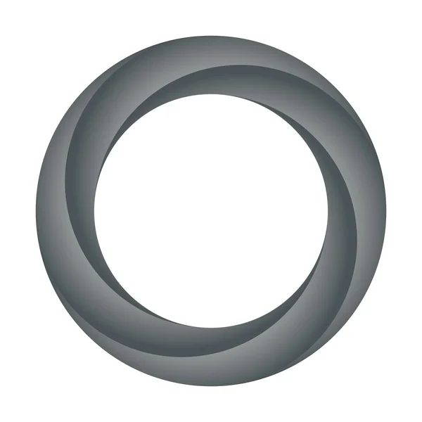 Czarny pierścień. Ikona orbity. Ilustracja wektora — Wektor stockowy