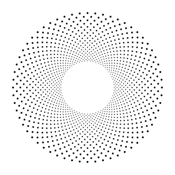 Abstrakter Kreis schwarzer Punkte. Halbtoneffekt. modernes Design Vektor Hintergrund — Stockvektor