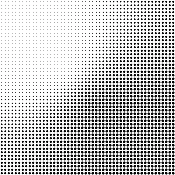 Absztrakt félhang háttér fekete-fehér. Pöttyös vektorminta — Stock Vector