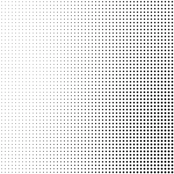 Fondo medio tono abstracto en blanco y negro. Patrón vectorial punteado — Vector de stock