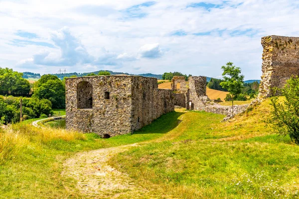 Zřícenina hradu Borotin v Borotinu, Jižní Čechy — Stock fotografie