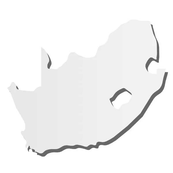 Sud Africa - solida mappa silhouette nera della zona di campagna. Semplice illustrazione vettoriale piatta — Vettoriale Stock