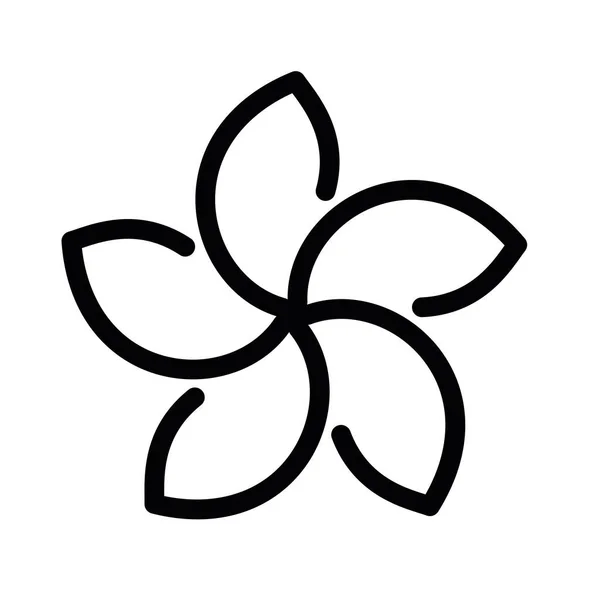 Symbole de plante Lotus. Spa et bien-être thème élément de conception. Illustration vectorielle noire plate — Image vectorielle