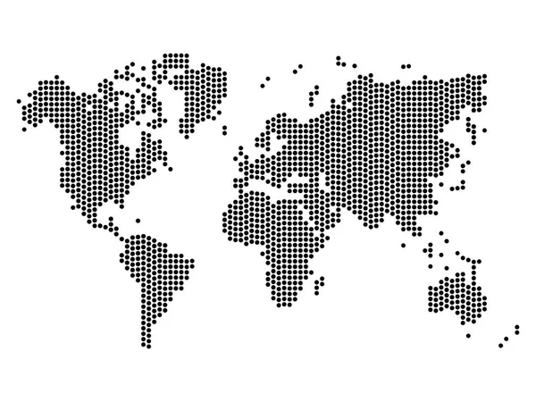 저주받은 세계 지도. 하프 톤 디자인. 단순 한 평평 한 벡터 삽화 — 스톡 벡터