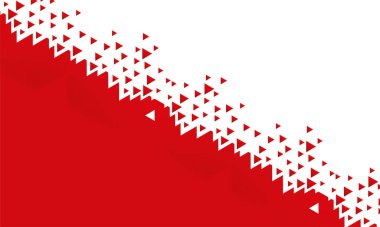 Üçgen desenli beyaz-kırmızı arkaplan