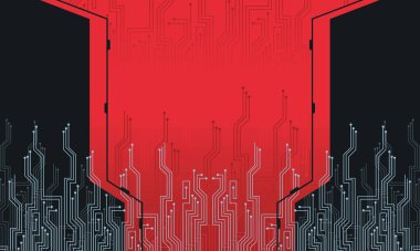 Bilgisayarlara atıfta bulunan soyut arkaplan