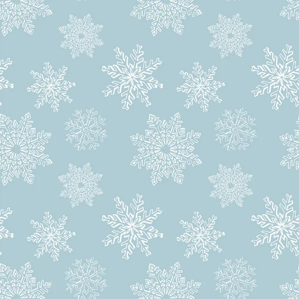 Snowflakes seamless pattern — Stock Vector