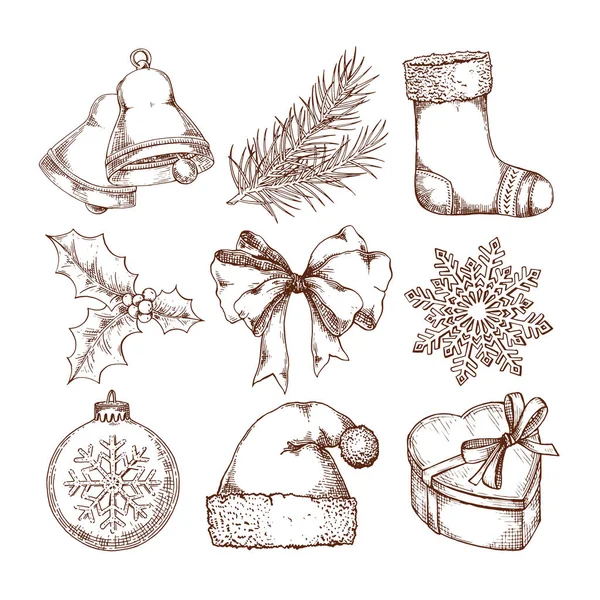 Christmas Icons set — Stok Vektör