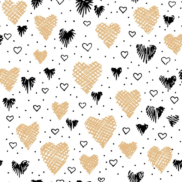 Seamless hearts pattern — Stock Vector