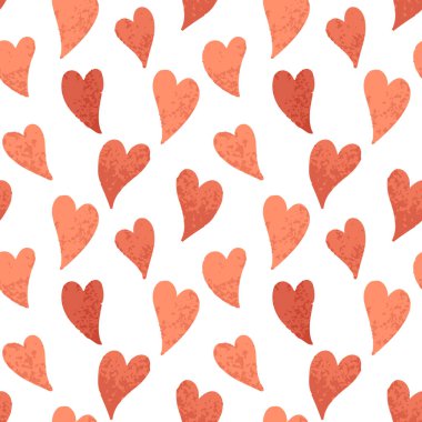 Kırmızı kalpler desen.