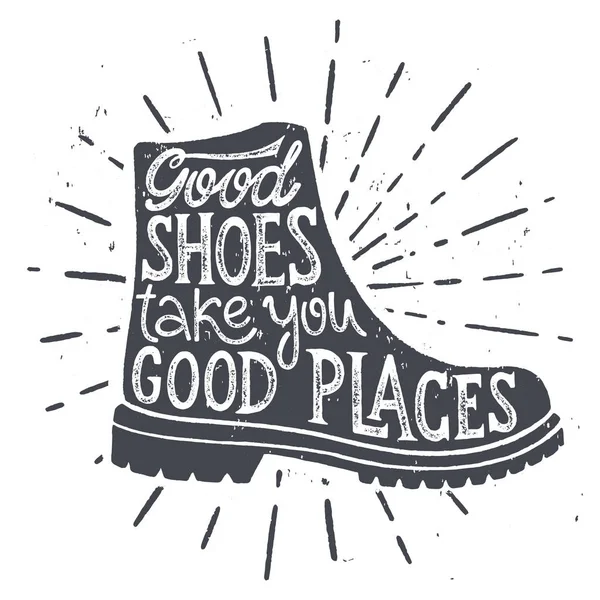 Goede schoenen plaatsen — Stockvector
