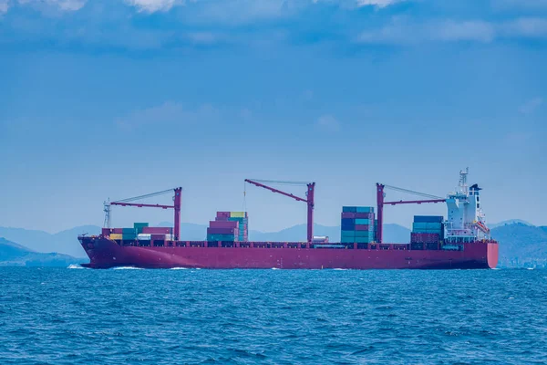 Containerfartyg Företag Import Export Logistik Och Transport Med Containerfartyg Med — Stockfoto
