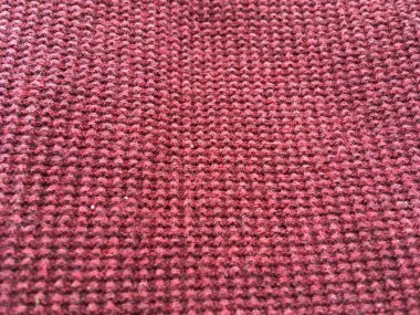 Minimalist monofonik arka plan. Kırmızı yünlü kumaş..