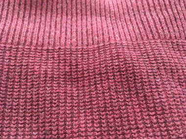 Kırmızı yün yüzey kapanıyor. Soyut minimalist arkaplan.