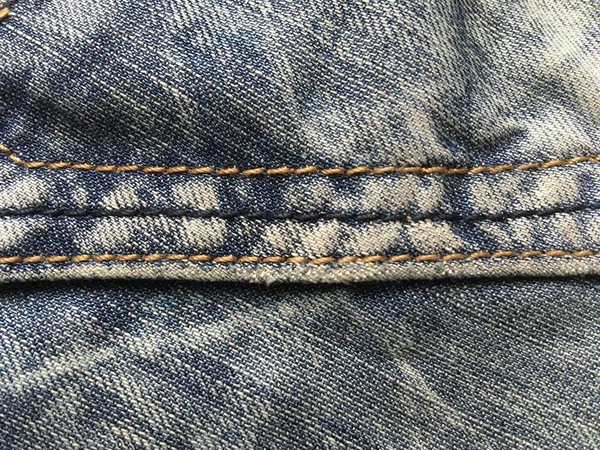 Βραστό Vintage Denim Κλασσικές Ραφές Αφηρημένο Φόντο Υφής — Φωτογραφία Αρχείου