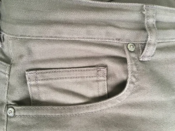 Saku Depan Celana Jeans Antik Warna Abu Abu Kertas Dinding — Stok Foto