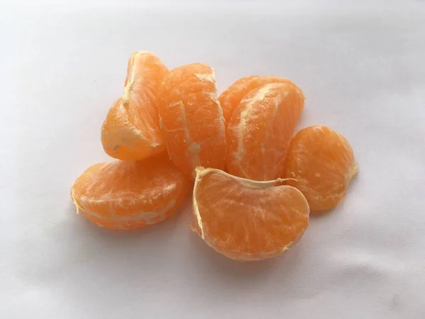 Abstraktes Stillleben Fruitorianismus Scheiben Reife Mandarine — Stockfoto