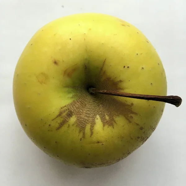 Reifer Apfel Von Oben Gesehen Abstrakte Minimalistische Tapeten Stillleben — Stockfoto