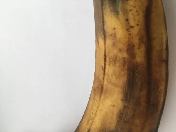 Photo Macro Abstraite Une Grosse Banane Mûre Contexte Minimaliste Fruitorianisme — Photo