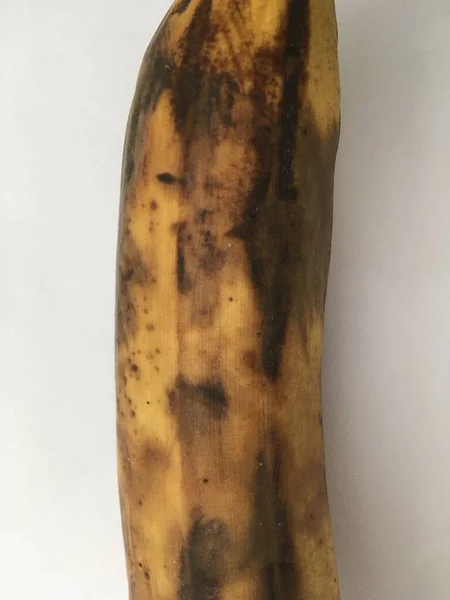 Absztrakt Makró Felvétel Egy Nagy Banánról Fehér Háttérrel Minimalizmus Vegetarianizmus — Stock Fotó