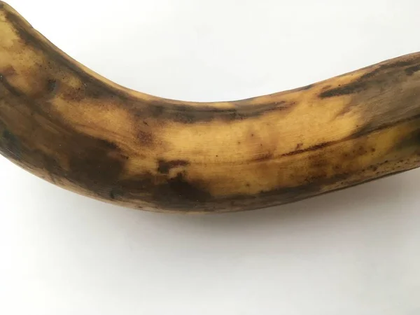Minimalista Elvont Háttér Gyümölcs Fehér Háttérrel Csendélet Érett Banán — Stock Fotó