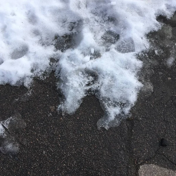 Серая Цементная Дорога Покрытая Снегом Зимний Абстрактный Фон — стоковое фото
