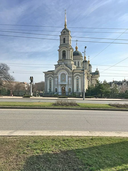 Православный Собор Центре Донецка Культовые Сооружения — стоковое фото