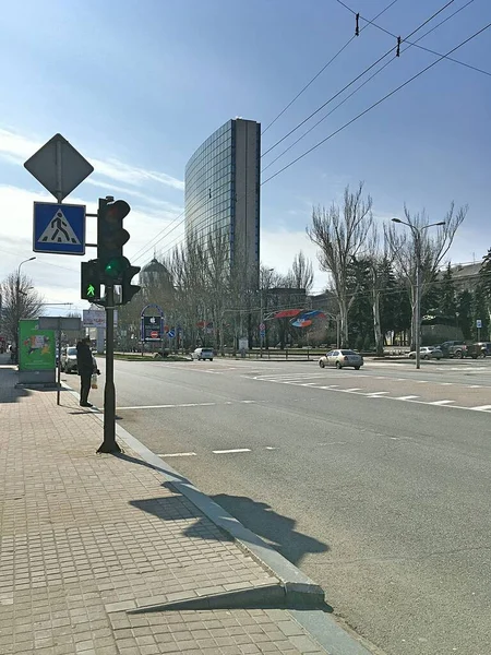 Straßen Und Boulevards Der Großstadt Moderne Architektur Stadtverkehr — Stockfoto