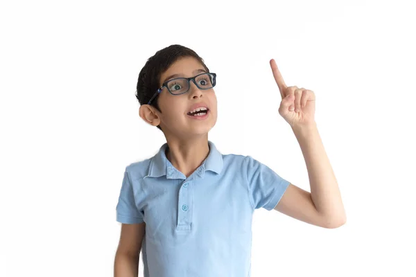 Retrato Niño Gafas Aprendizaje Remoto Educación Distancia Covid Cuarentena Coronavirus — Foto de Stock