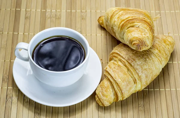 Tasse Kaffee Mit Keksen Kaffee Ist Ein Heißes Getränk Konzept — Stockfoto