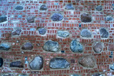 Tasarım için eski tuğla duvar yerleşimi hazır. Seçmeli odak
