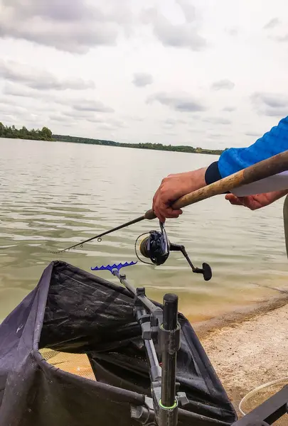 Carrete Giro Del Pescador Caña Pescar —  Fotos de Stock