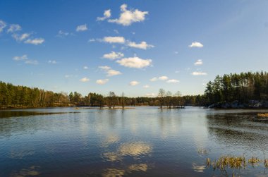 Yaz gölü manzarası