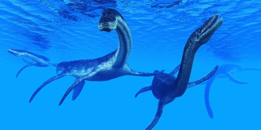 Plesiosaurus deniz sürüngenleri