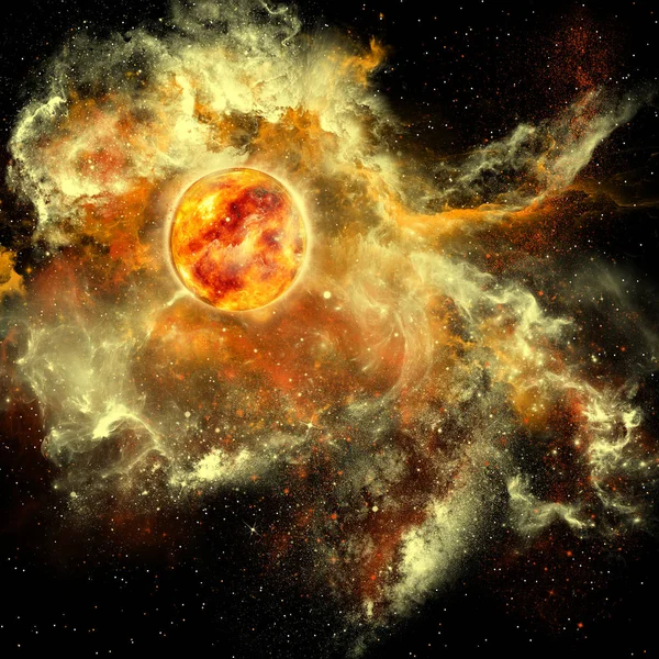 Kosmische evolutie van de zon — Stockfoto