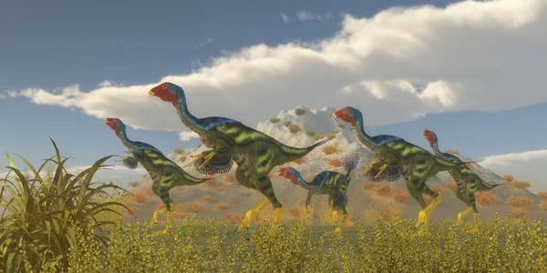 Banda de dinosaurios Caudipteryx — Foto de Stock