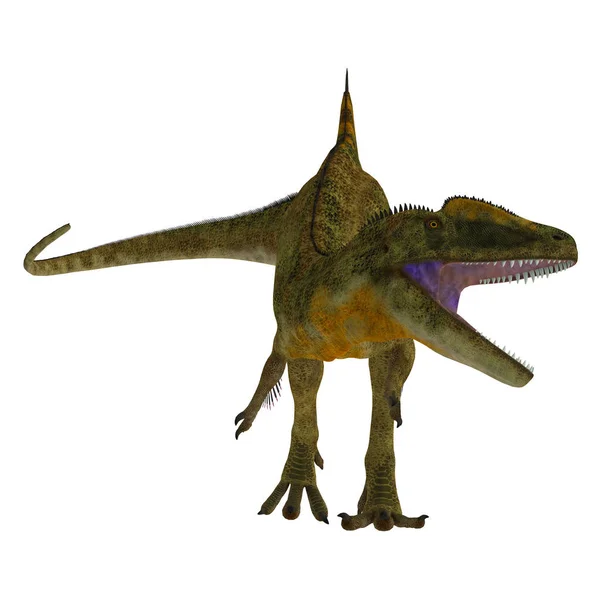 Dinossauro cavenador em branco — Fotografia de Stock
