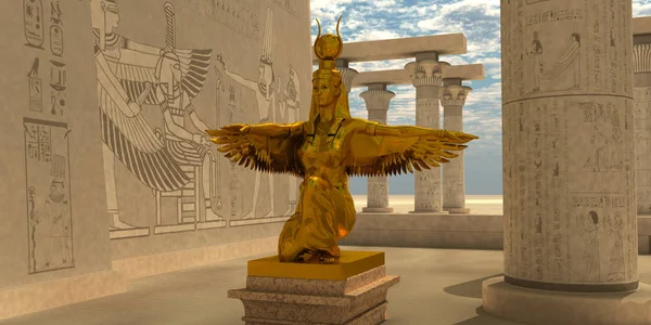 Египетская статуя Изиды — стоковое фото